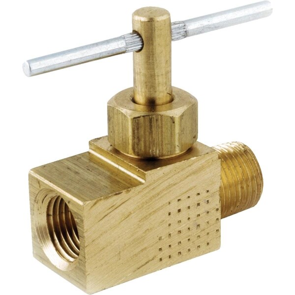 Anderson Metals 1/4 In. MIP x 1/4 In. FIP Brass Straight Needle Valve 759135-04 - main